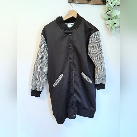 WOMEN'S Houndstooth Cici Party Extra Long Jacket  Size Small - Picture 2 of 8